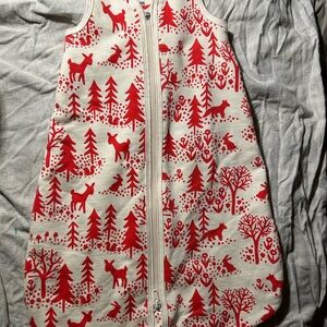 Red and White Baby Sleep Sack by Winter water Factory 0m